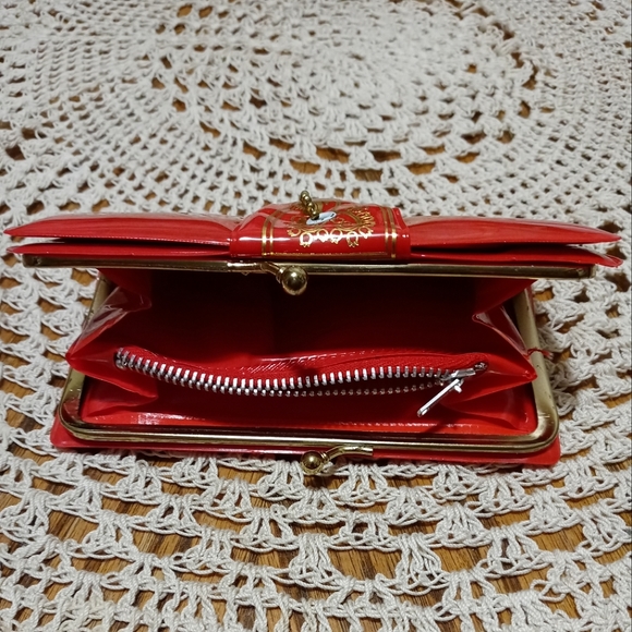 Vintage red clutch wallet - Picture 4 of 7